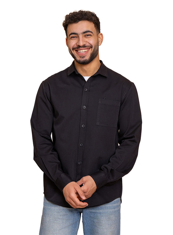 Black Gabardine Shirt