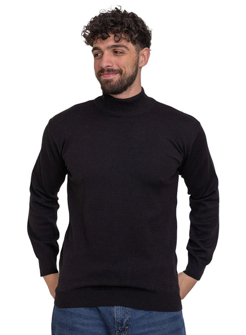 Black Half Cool Pullover