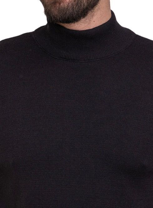 Black Half Cool Pullover