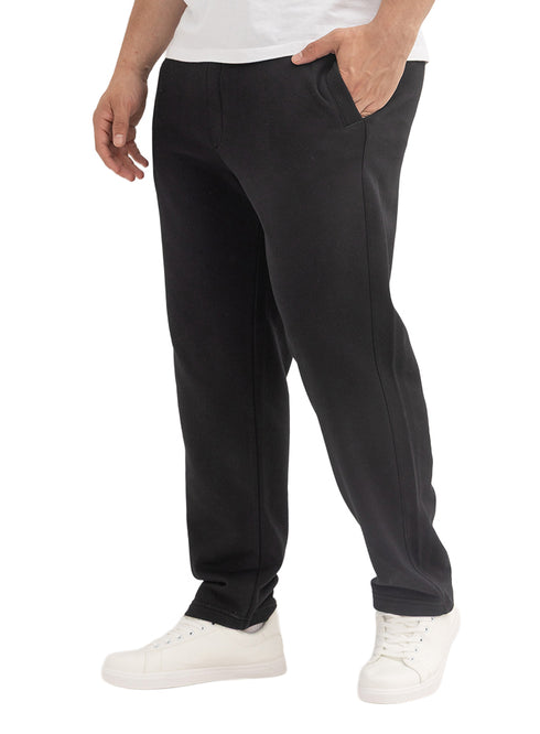 Black Melton Wide Leg