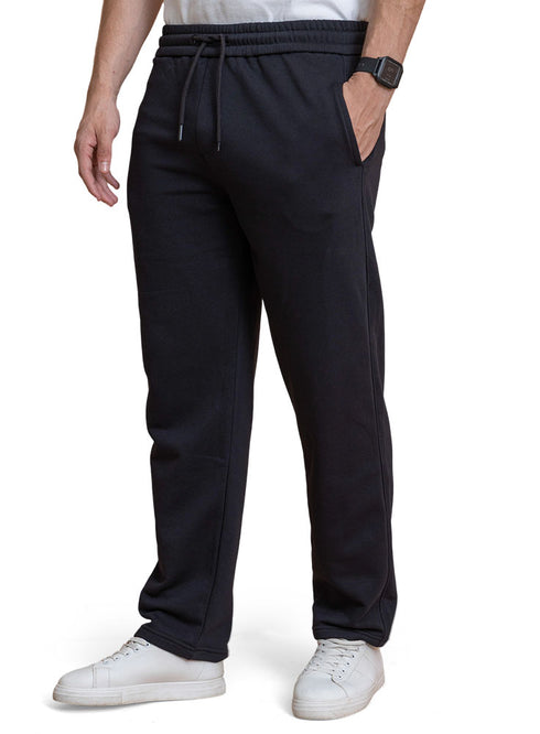 بنطلون ملتون واسع - أسود