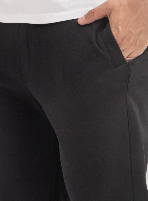 Black Melton Wide Leg