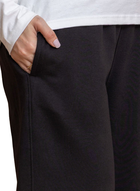 بنطلون وايد ليج ملتون- اسود