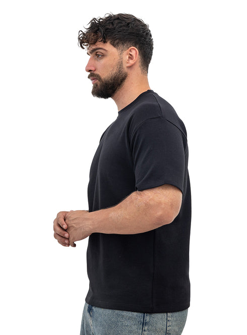 Black NP-Over Size Round T-Shirt