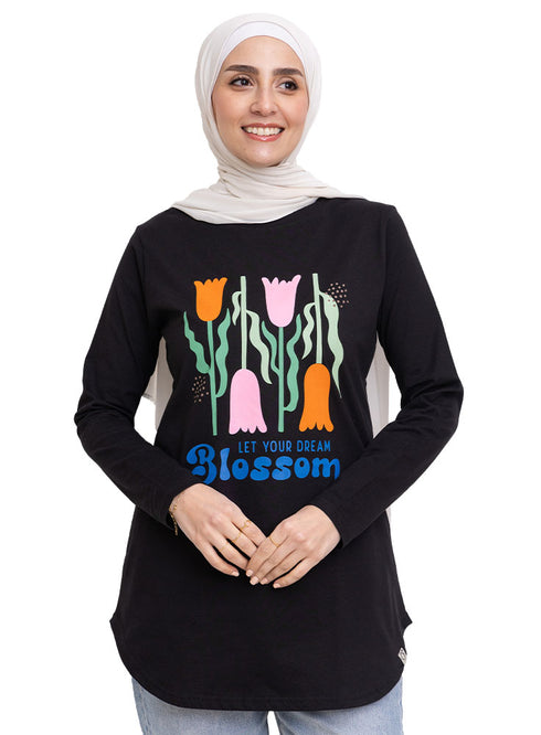 Black Printed Long-Sleeve Design 21