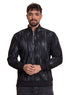 Black Printed Quarter Zipper