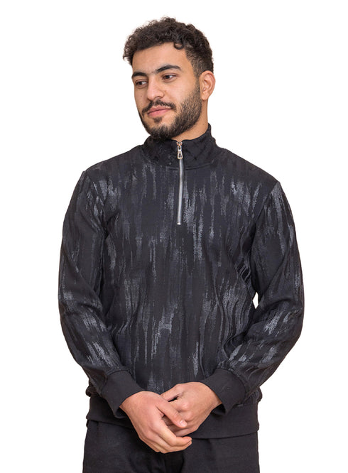 سويت شيرت مطبوع بسوسته - اسود