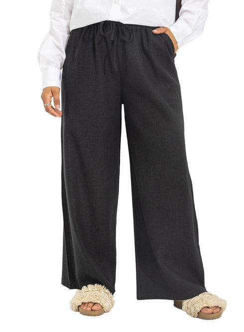 Black RD-Linen Pants