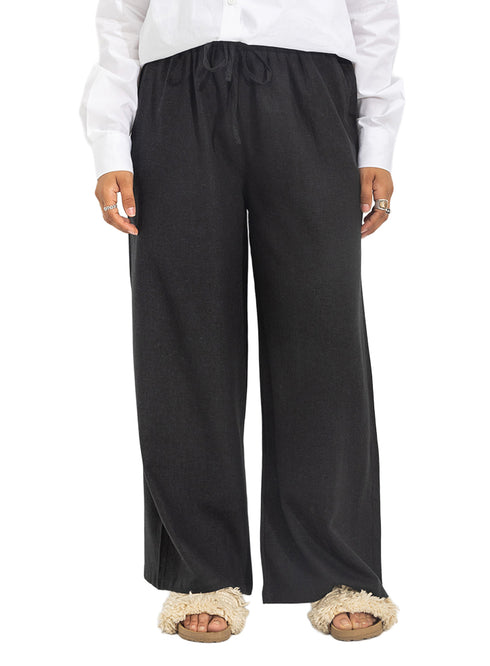 Black RD-Linen Pants