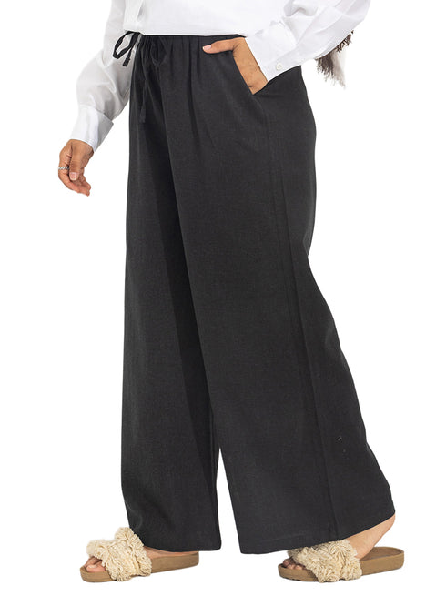Black RD-Linen Pants
