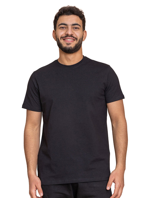 Black Relaxed Round T-Shirt