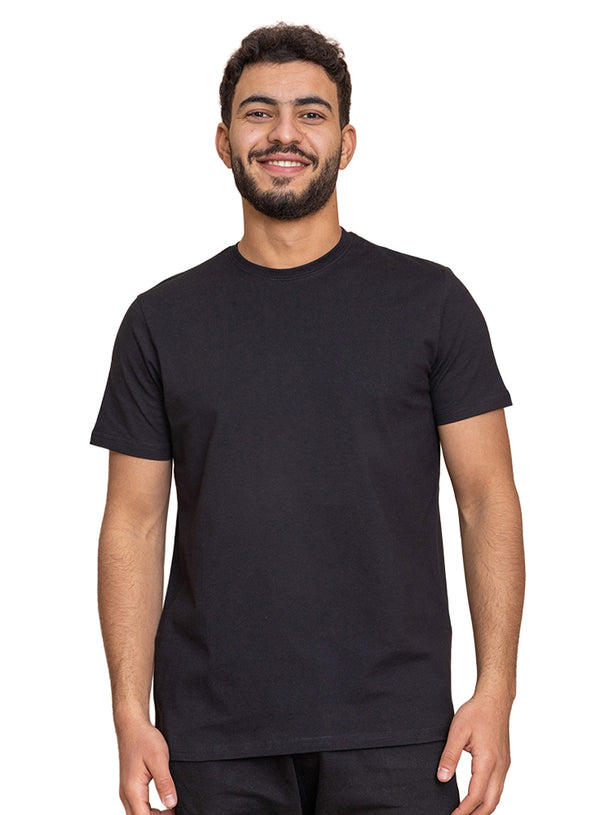 Black Relaxed Round T-Shirt