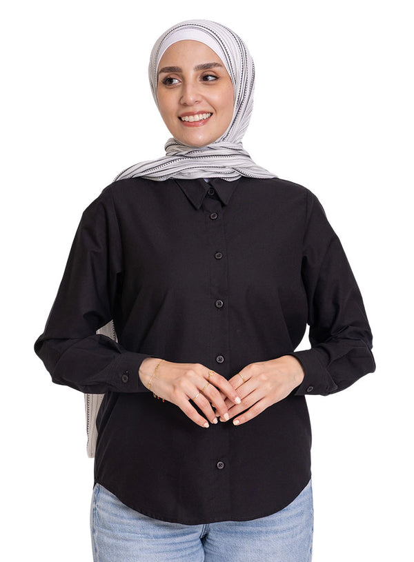 Black S.Oxford Shirt (W)