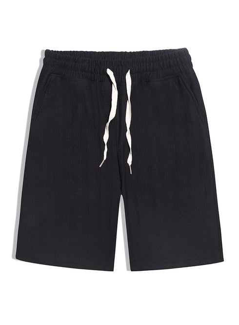 Black Striperd Jacquard Short