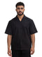Black Tennis Collar Linen Shirt