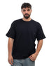 Black V-Crunchy-Oversize Round T-Shirt