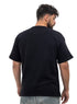Black V-Crunchy-Oversize Round T-Shirt