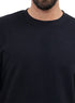 Black V-Crunchy-Oversize Round T-Shirt