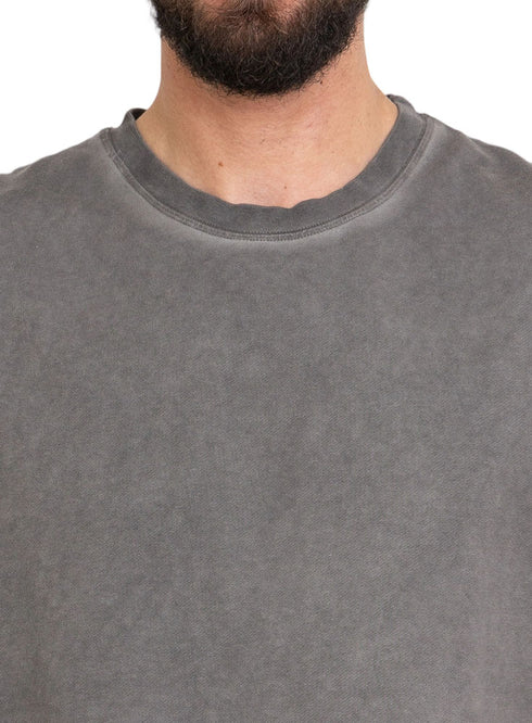 Black Washed Sleeveless T-Shirt