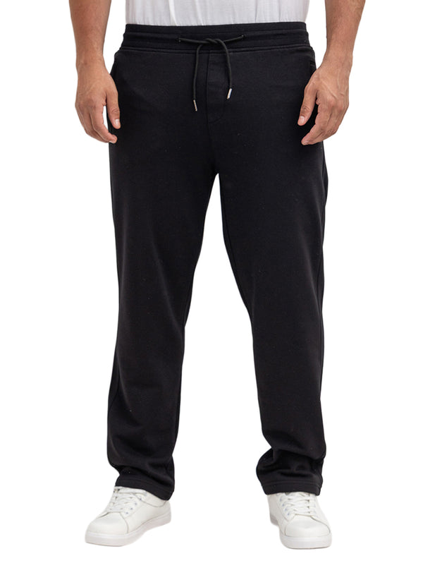 Black Zipper-Melton Wide Leg