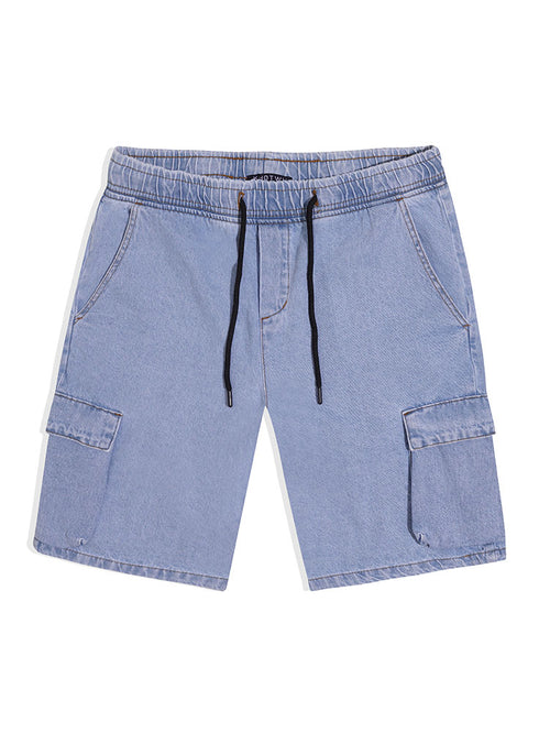 Blue 1 Cargo Denim Short