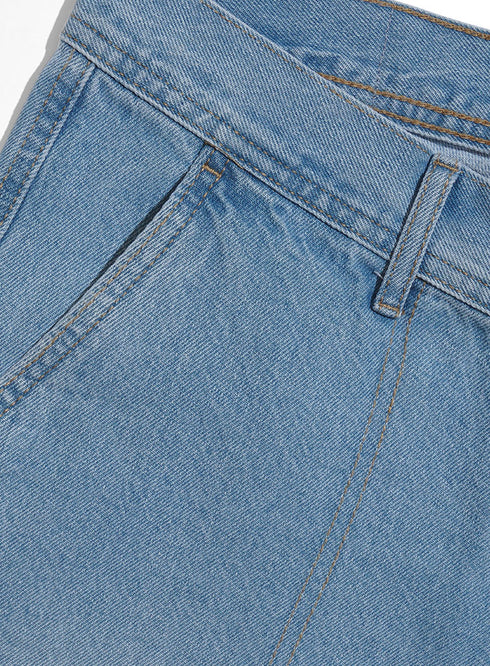 Blue 1 D49-Jeans Wide Leg Pant