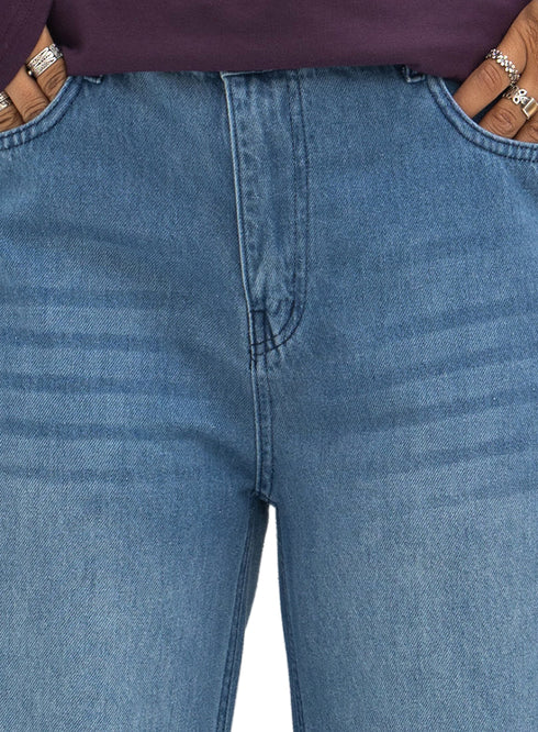 Blue 2 Side Cut Straight jeans