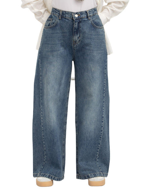 Blue 4 Side Cut Straight jeans