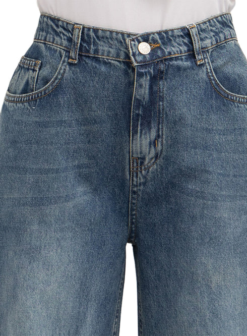 Blue 4 Side Cut Straight jeans