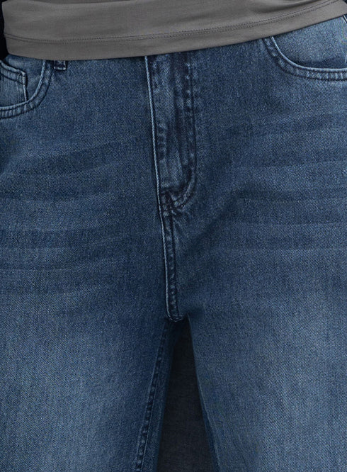 Blue 5 Side Cut Straight jeans