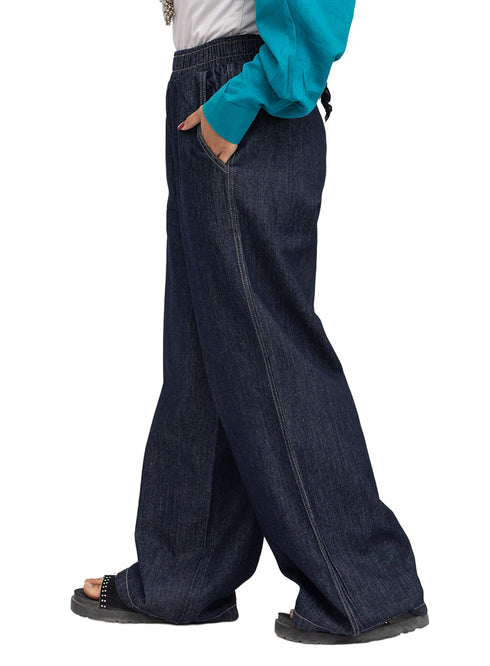 Blue Denim wide leg pants