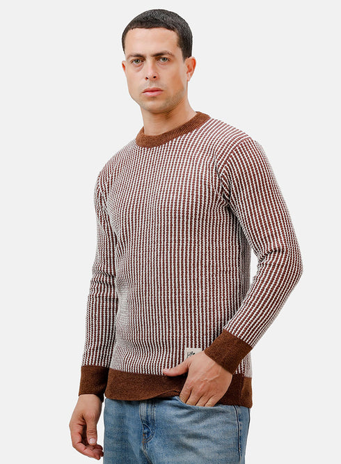 Brick Red Design 2411 Round Pullover