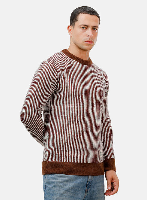 Brick Red Design 2411 Round Pullover