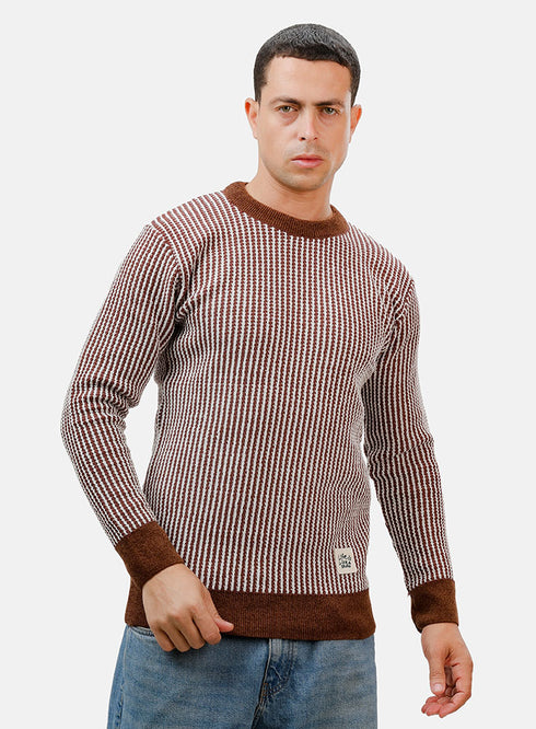 Brick Red Design 2411 Round Pullover