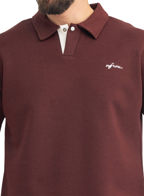 Brick Red Design 3083 NF-Polo Neck T-Shirt