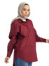 Brick Red Over Size Oxford Shirt