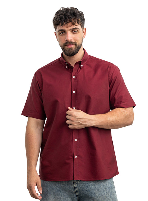 Brick Red Oxford Half Shirt