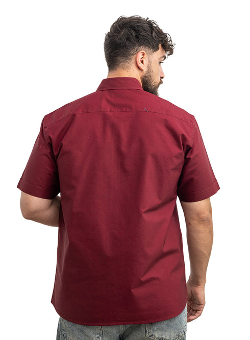 Brick Red Oxford Half Shirt