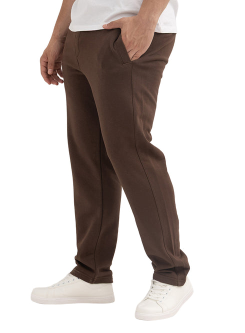 Brown Melton Wide Leg
