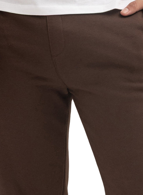 Brown Melton Wide Leg