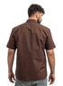 Brown Oxford Half Shirt