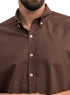 Brown Oxford Half Shirt