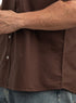 Brown Oxford Half Shirt