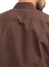 Brown Oxford Half Shirt