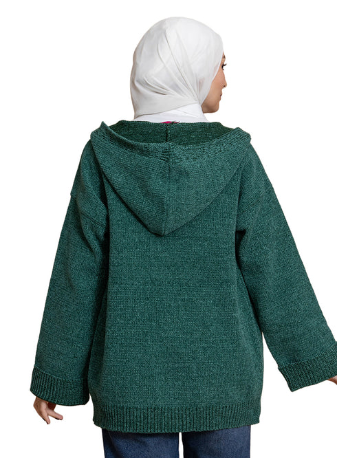 Cactus Pocket Velvet Cardigan