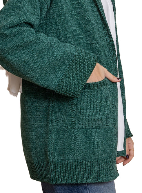 Cactus Pocket Velvet Cardigan