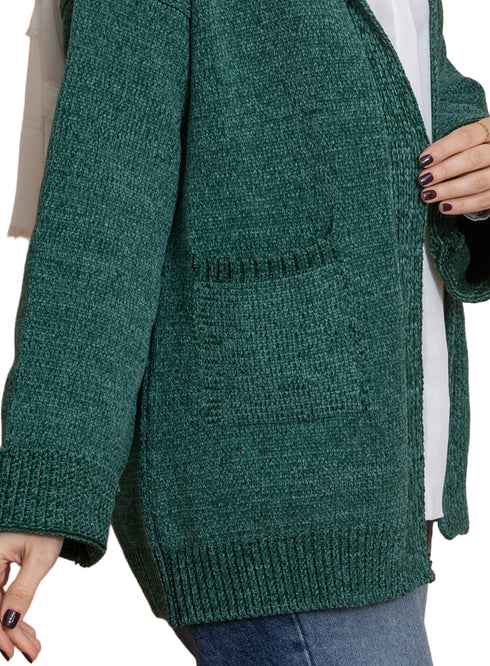 Cactus Pocket Velvet Cardigan