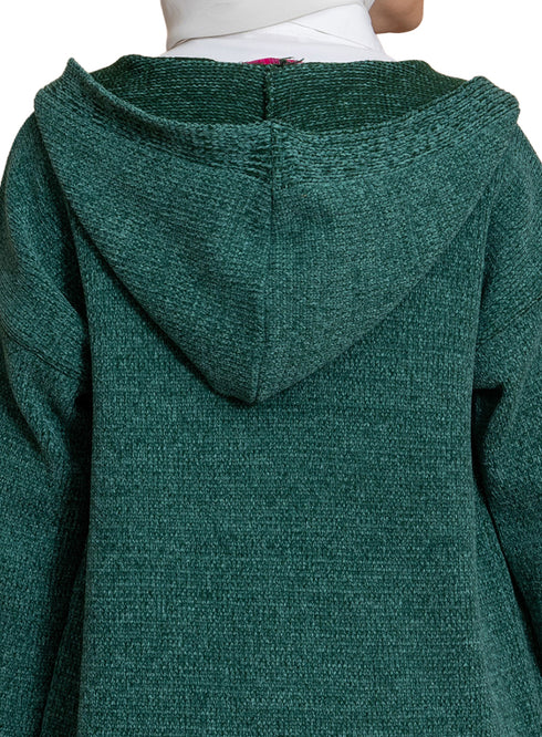Cactus Pocket Velvet Cardigan