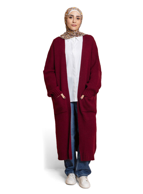 Chili Pepper Knit-Long Cardigan