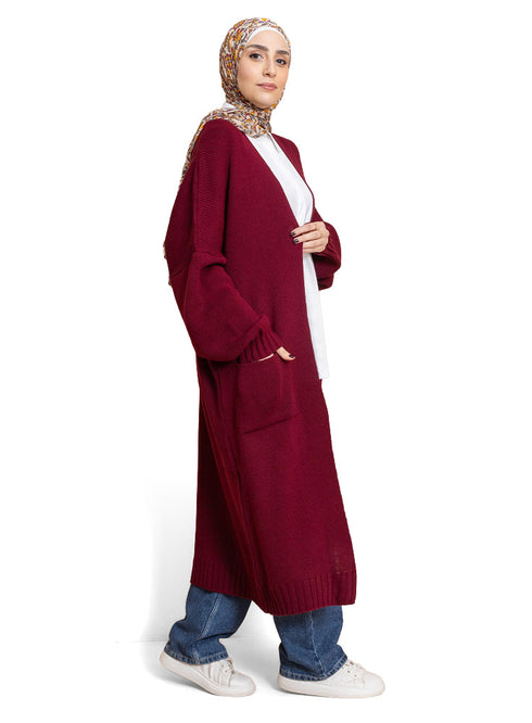 Chili Pepper Knit-Long Cardigan